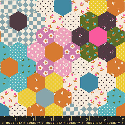 PREORDER Catnap Flower Garden in Turquoise RS4130 12 - Ruby Star Society Sold by the Half Yard
